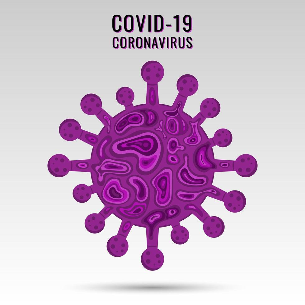 símbolo e icono del virus coronavirus covid-19. vector