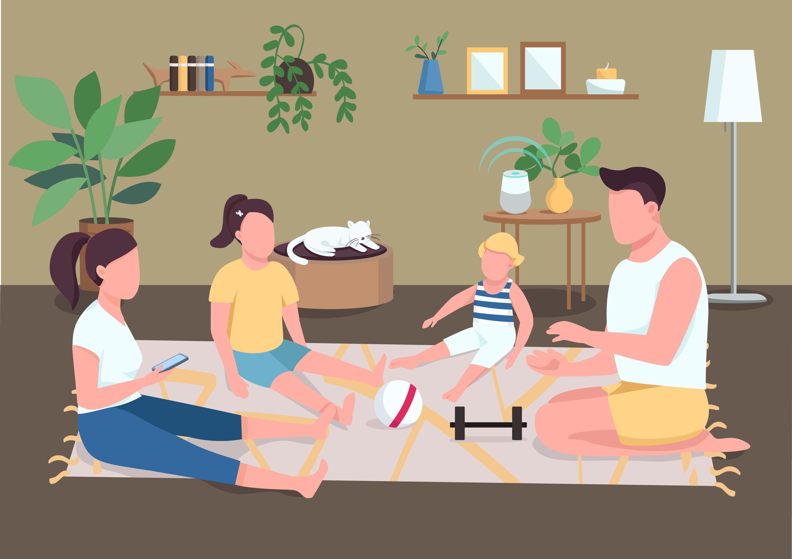 family-bonding-on-the-floor-1736551-vector-art-at-vecteezy