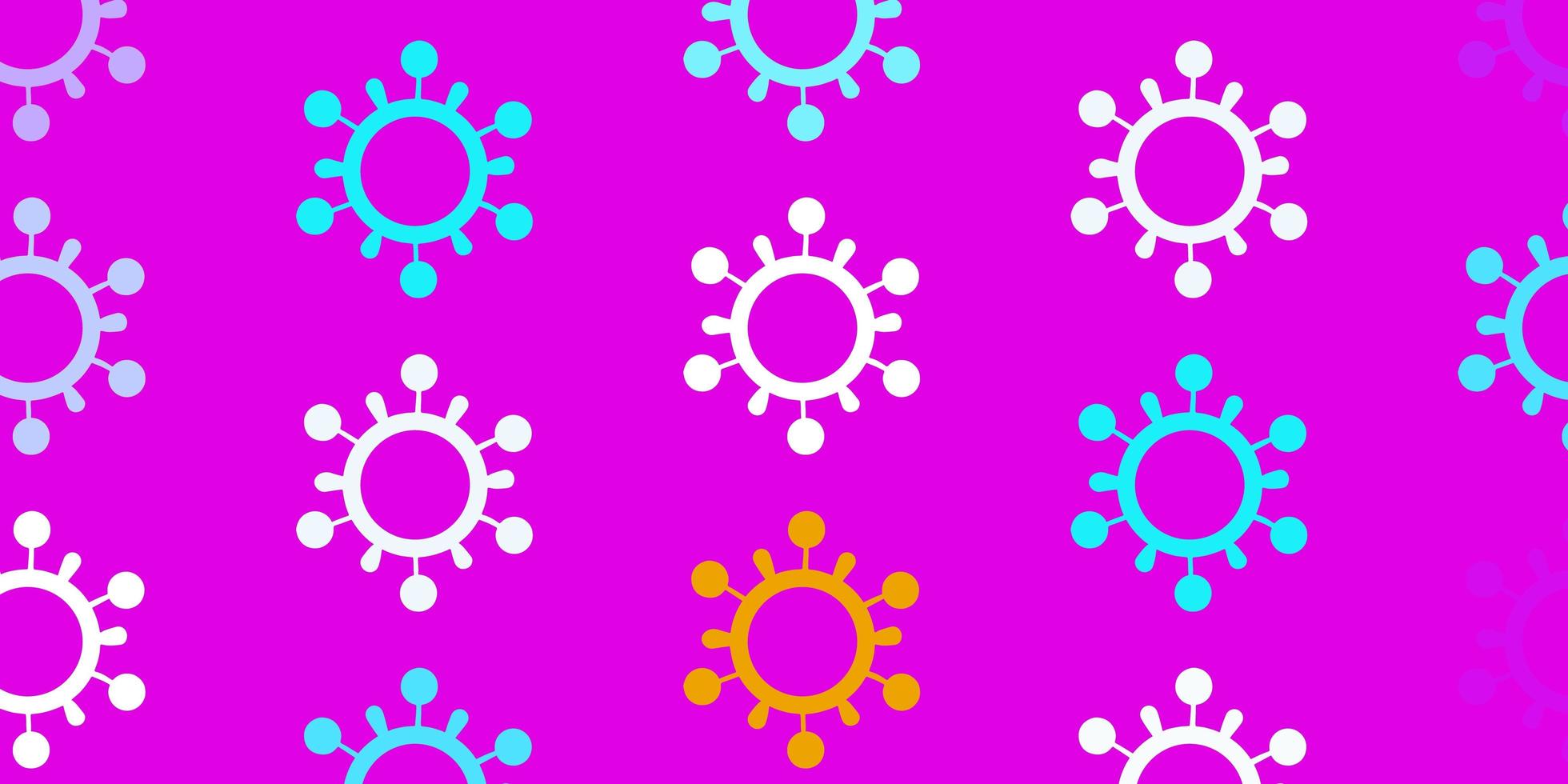 plantilla azul, rosa con signos de gripe. vector