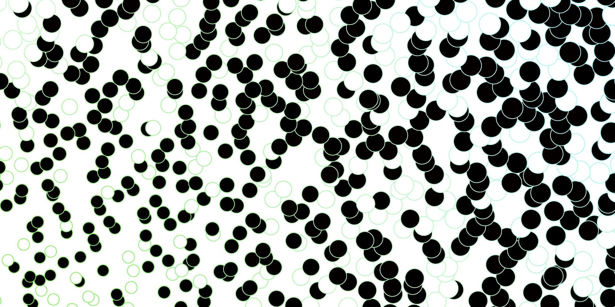 patrón verde oscuro con esferas. vector