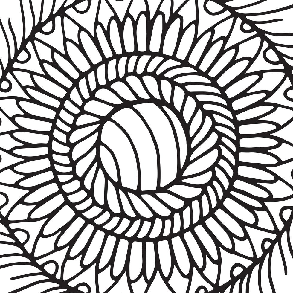 Zentangle mandala tile. vector