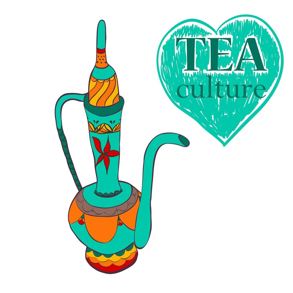 Tea culture illustration. vector