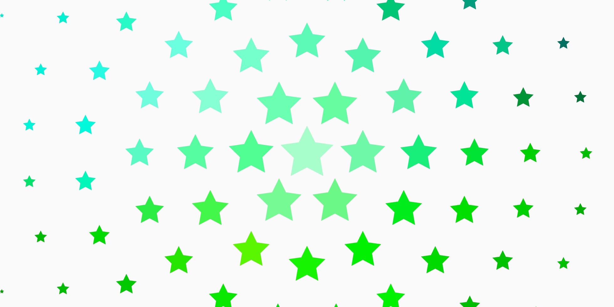 Light Green background with colorful stars. vector