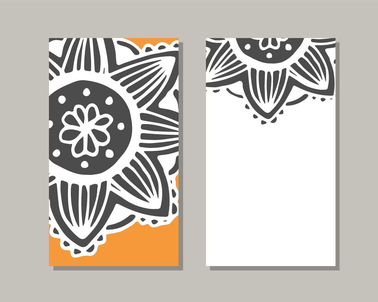 Yoga studio card template. vector