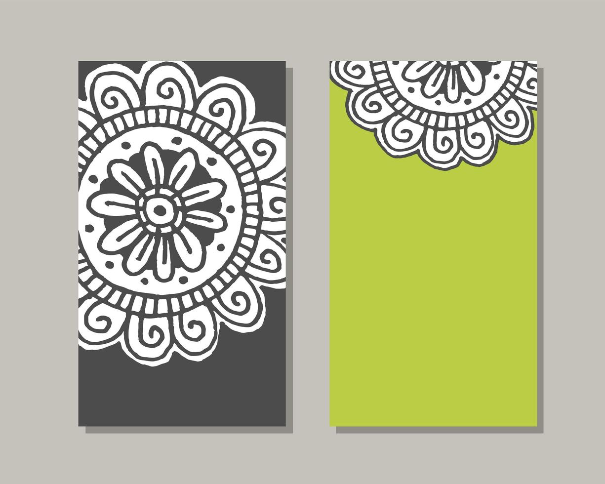 Yoga studio card template. vector