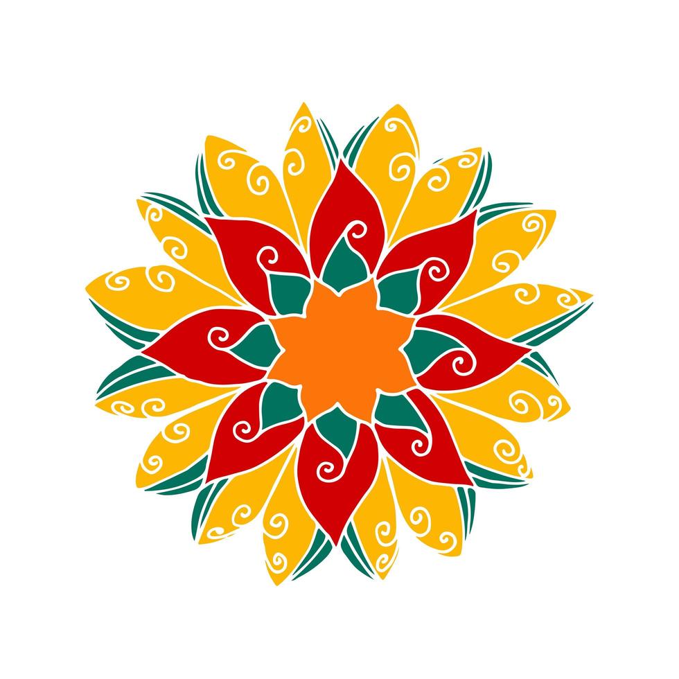 Fondo de mandala de flores. vector