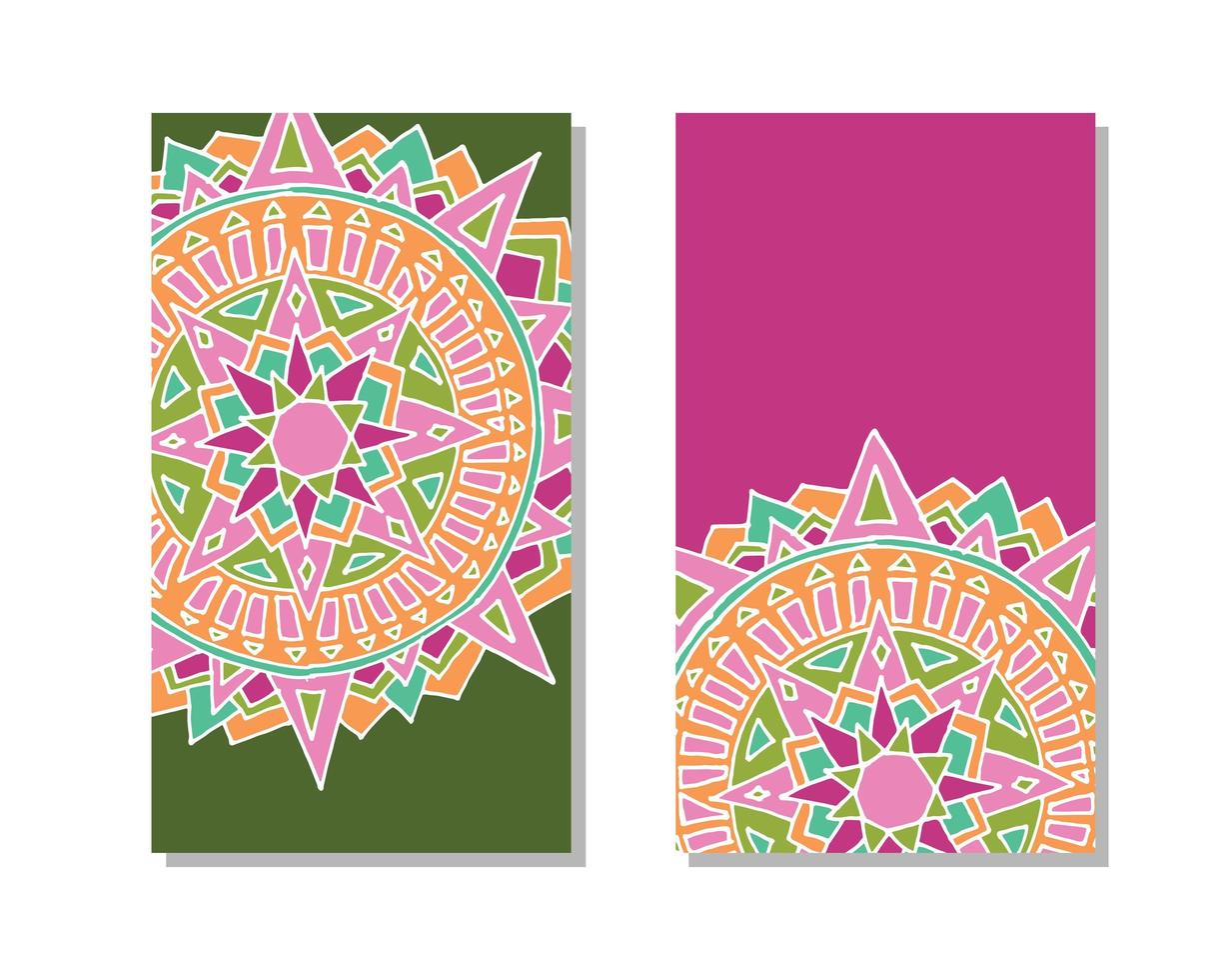 Yoga studio card template. vector