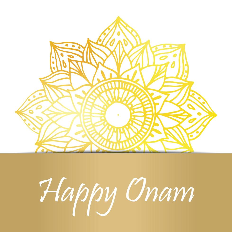 Happy Onam card. vector