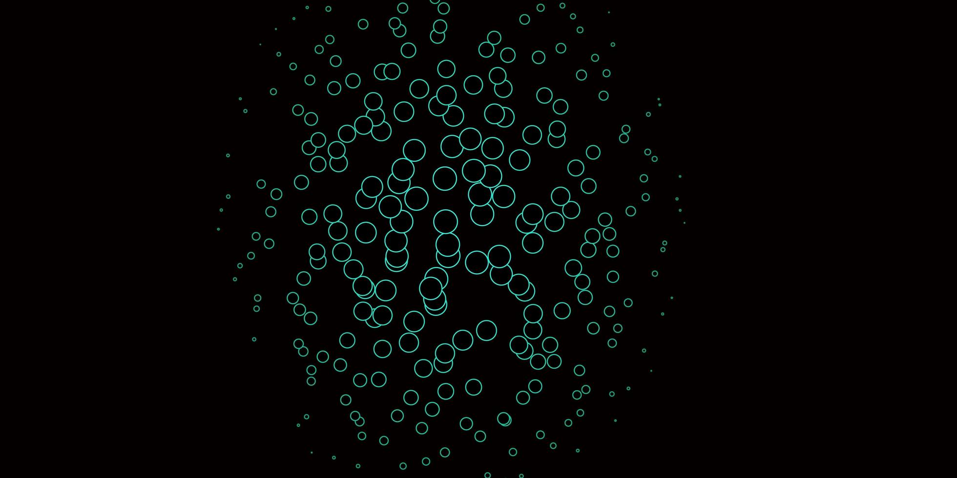 Dark Green template with circles. vector