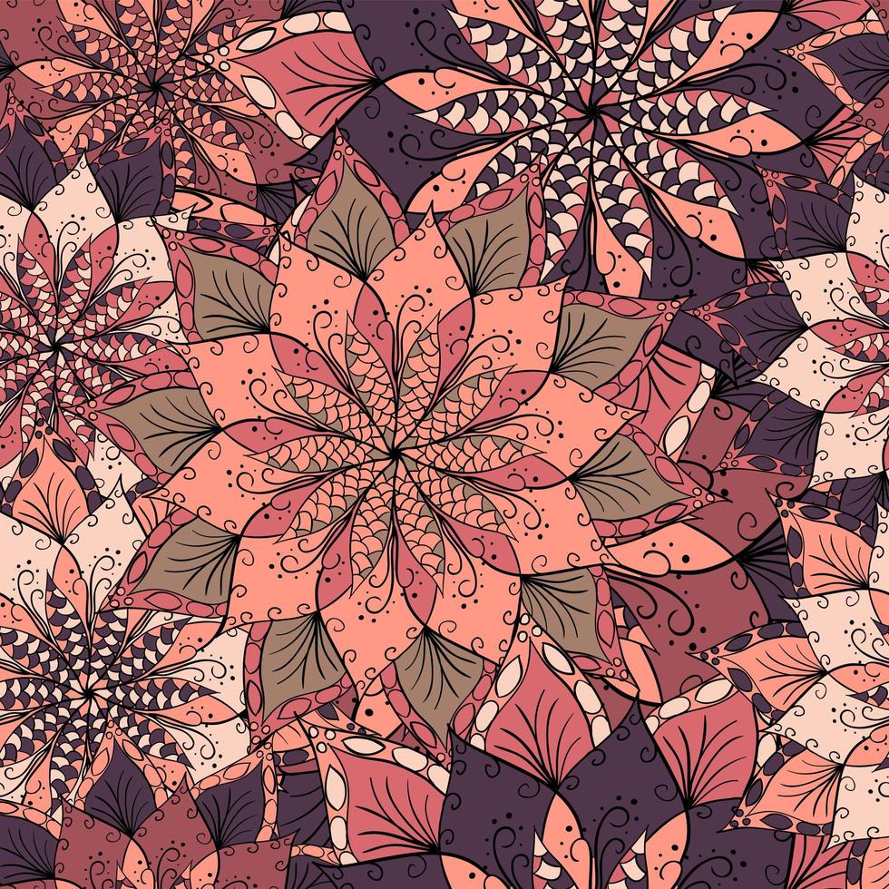 Flower mandala background. vector