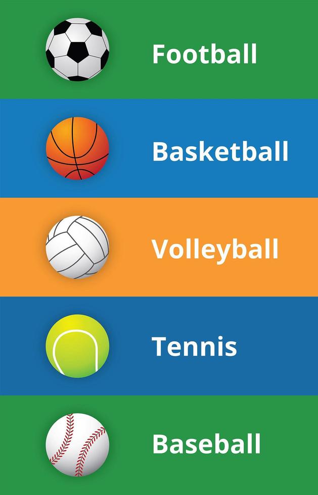 Sport balls collection vector