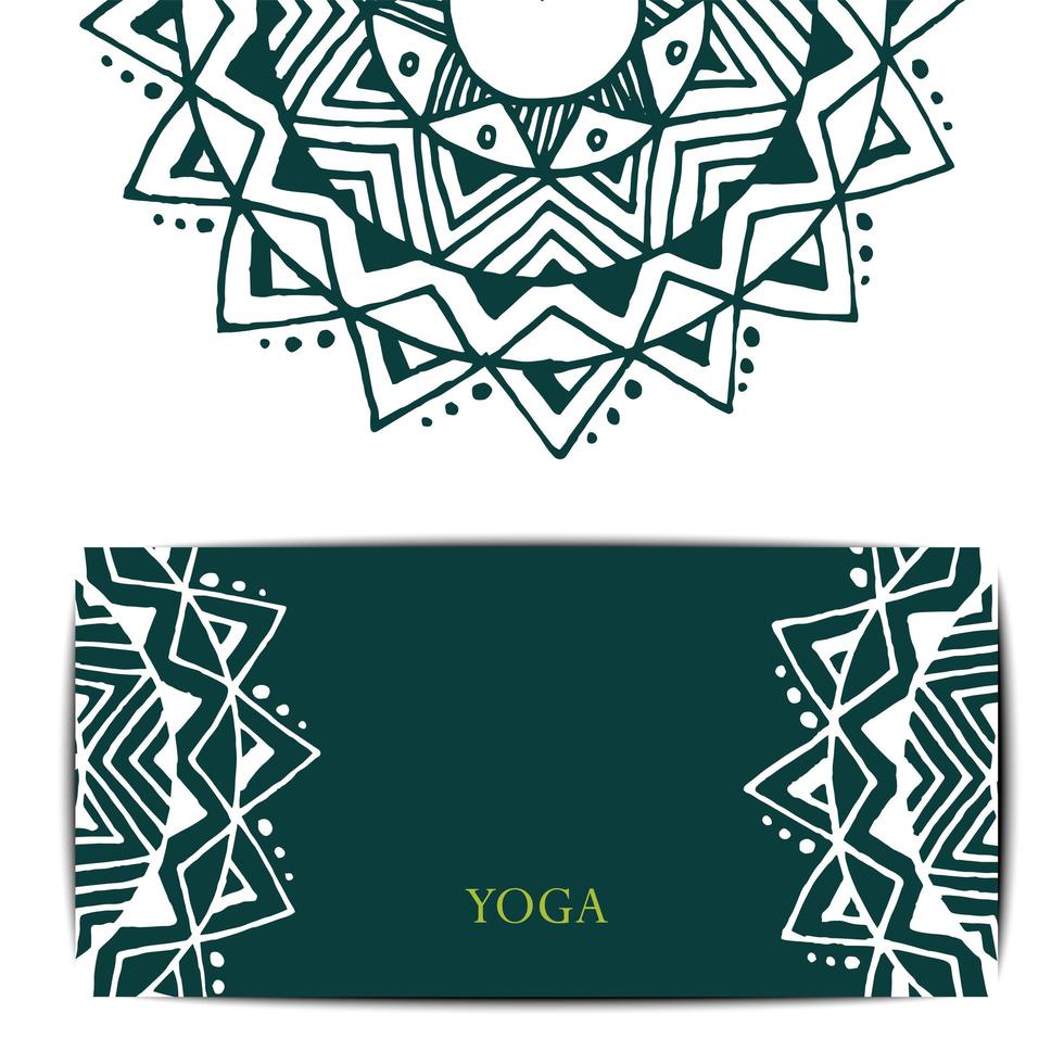 plantilla de tarjeta de yoga vector