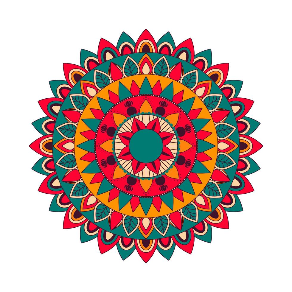 Flower mandala for cards, prints, and coloring books vector