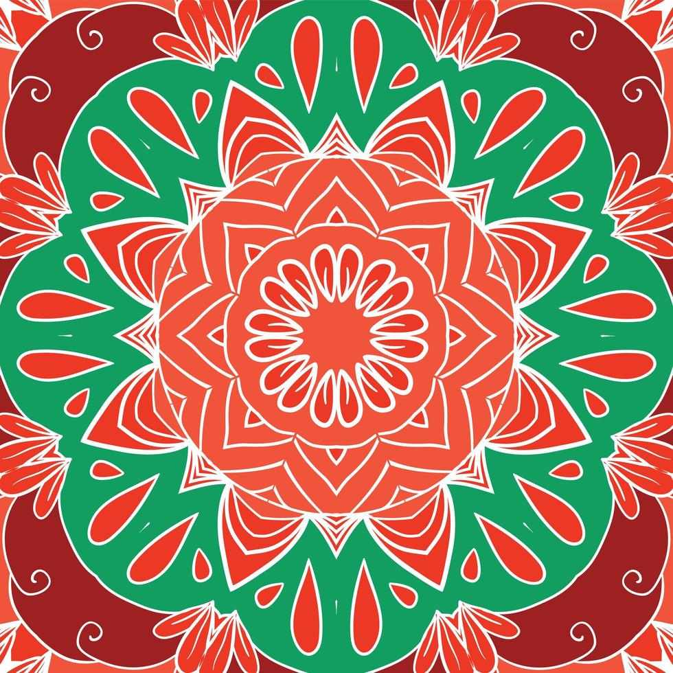 Flower mandala background. vector