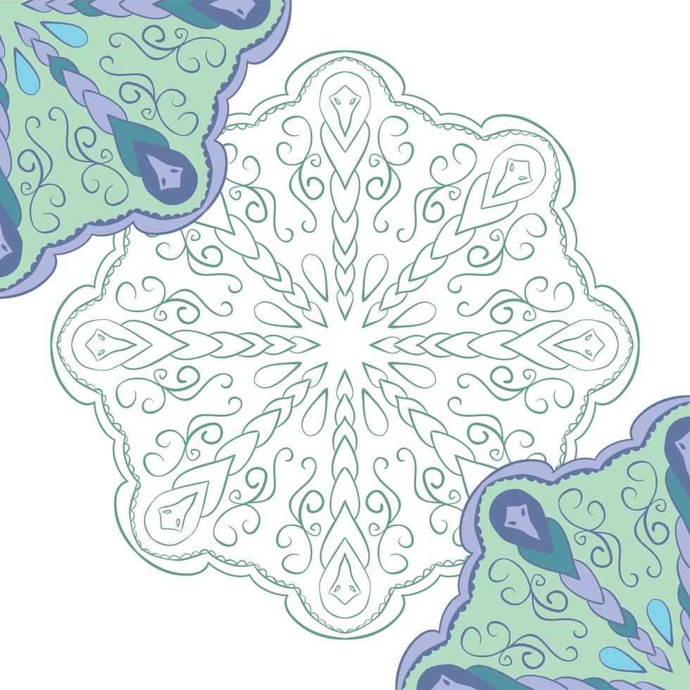 Fondo de mandala de flores. vector