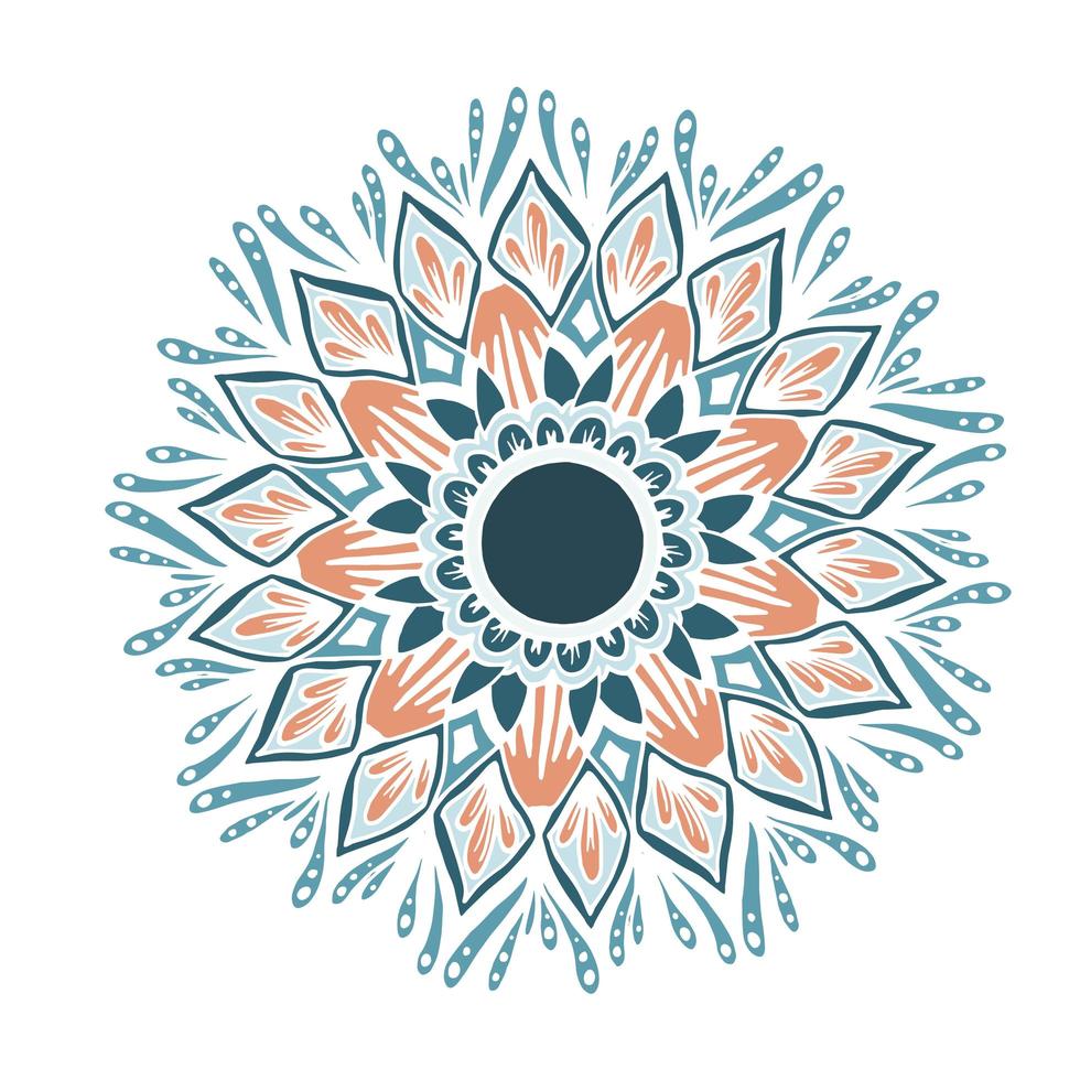 Flower mandala for cards, prints, and coloring books vector