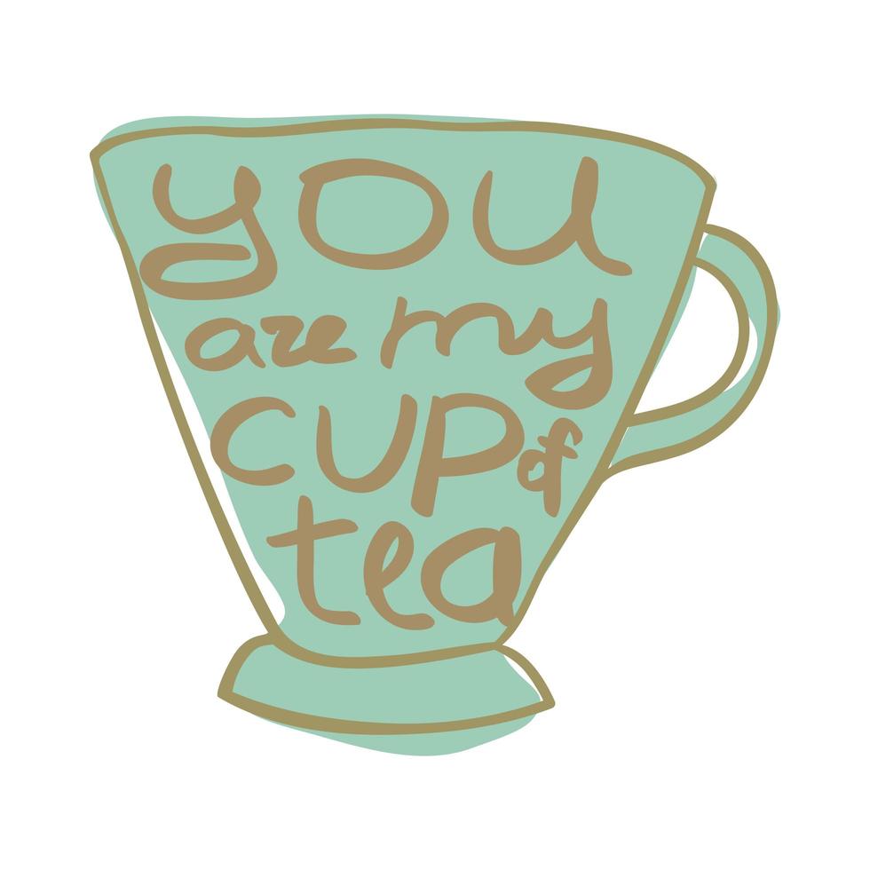 taza de té. vector