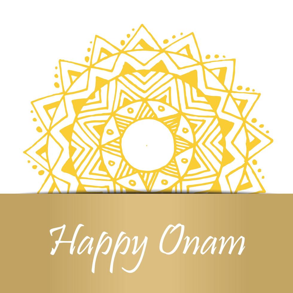 Happy Onam card. vector