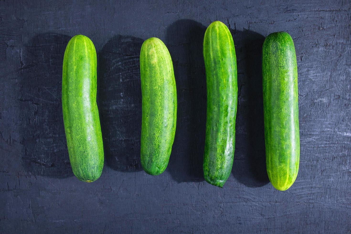 Fresh whole cucumbers photo