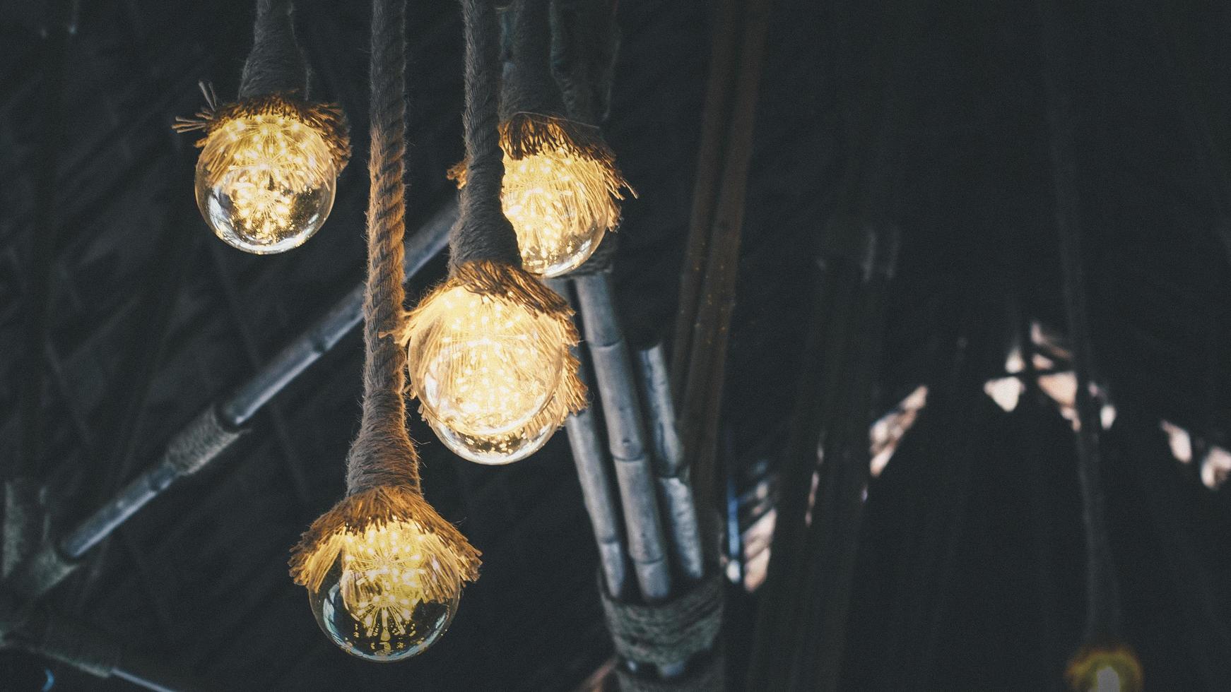 Rustic illuminated ceiling lamps photo
