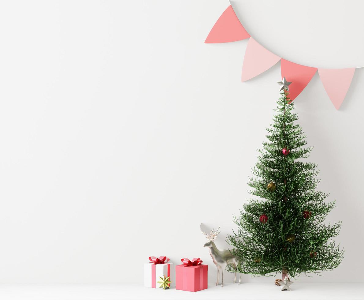 Christmas tree 3D rendering photo