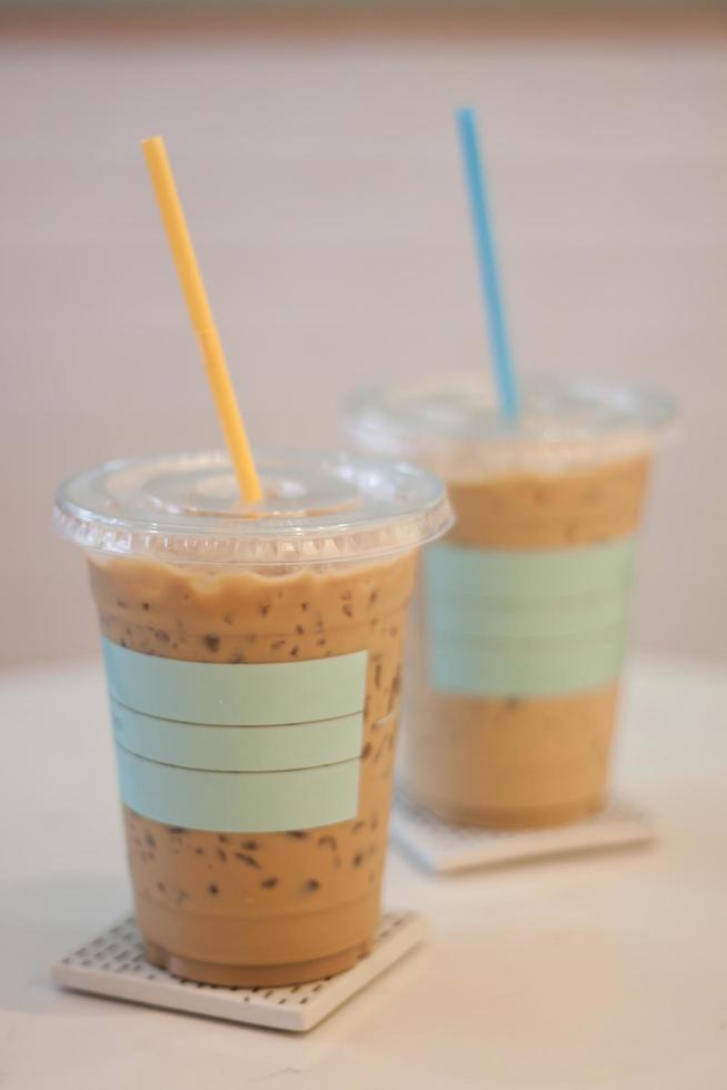Two iced coffees photo