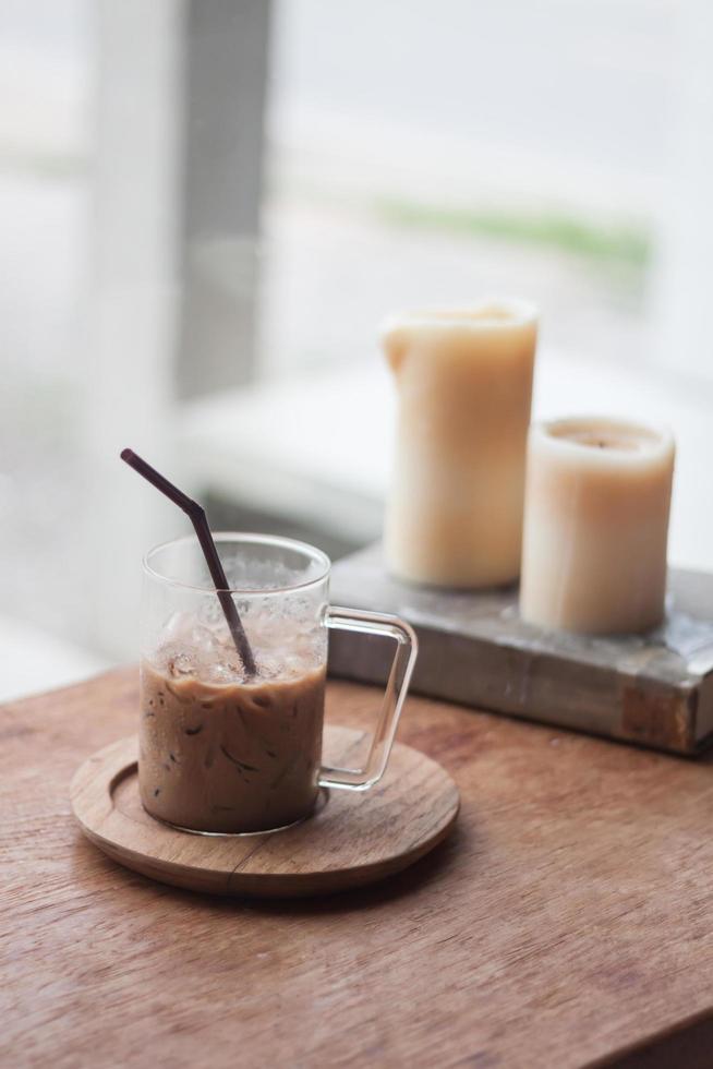 Iced coffee and decor photo