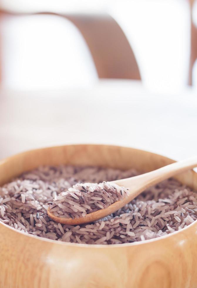 Rice bowl on a table photo