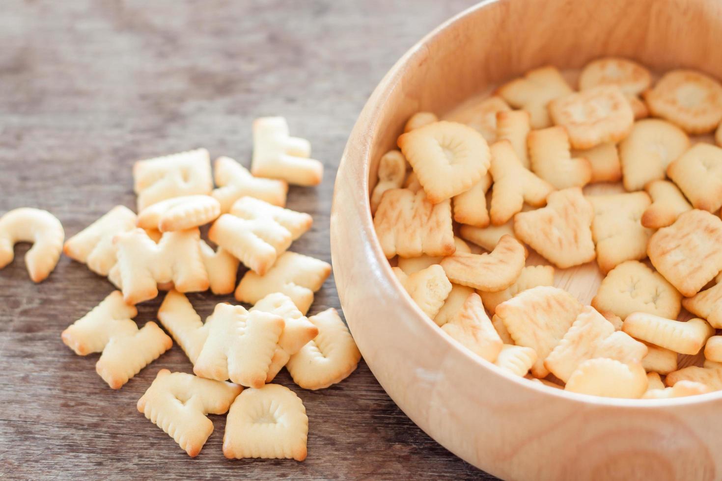 Bowl with alphabet letters photo