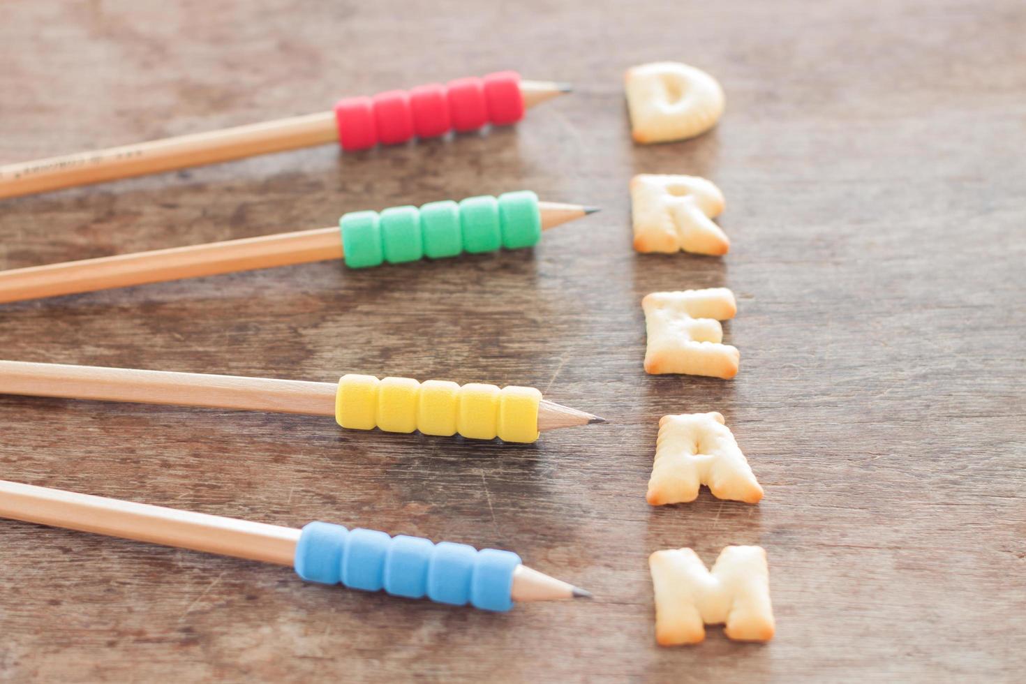 galletas del alfabeto de los sueños foto