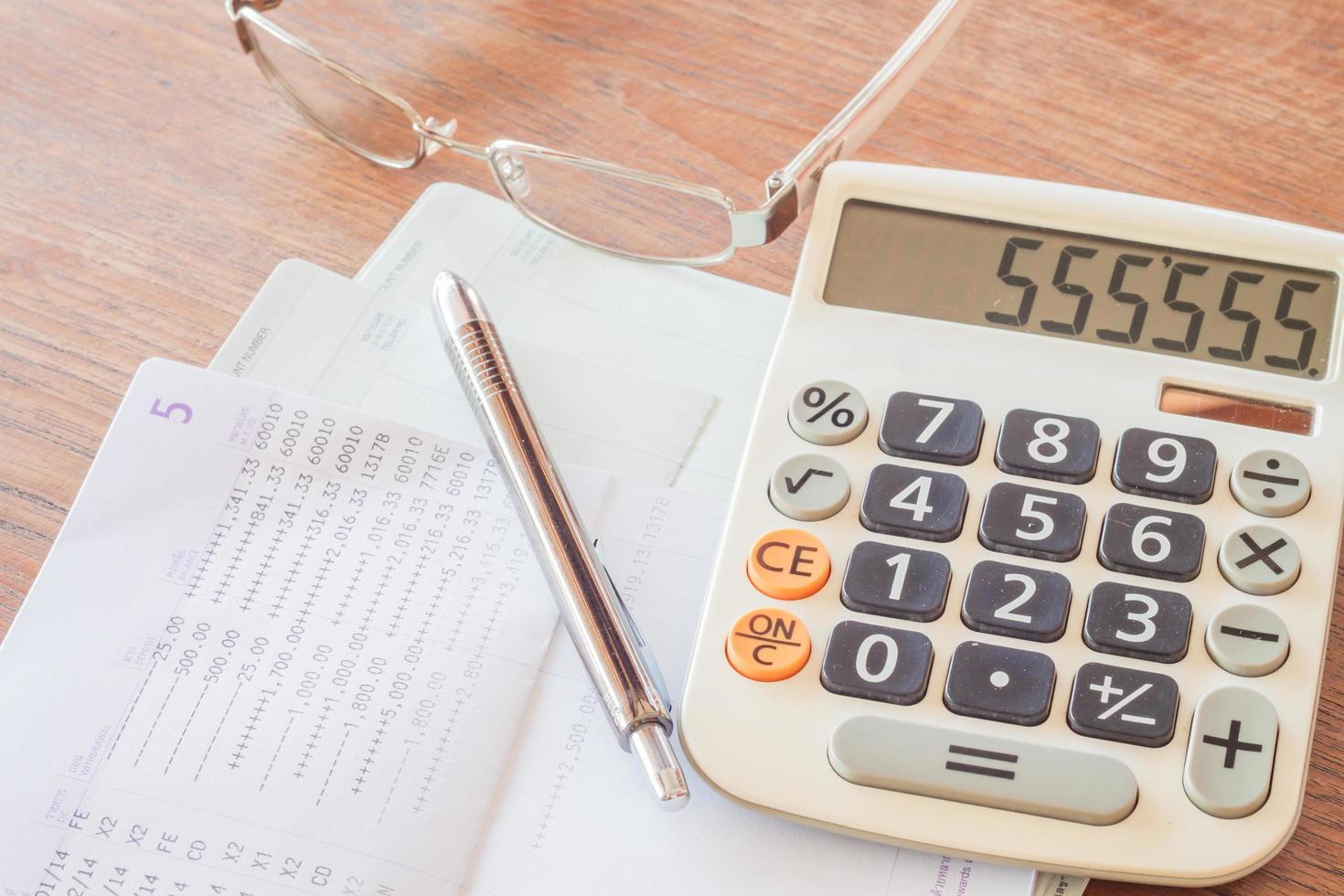 Finance tools on a table photo