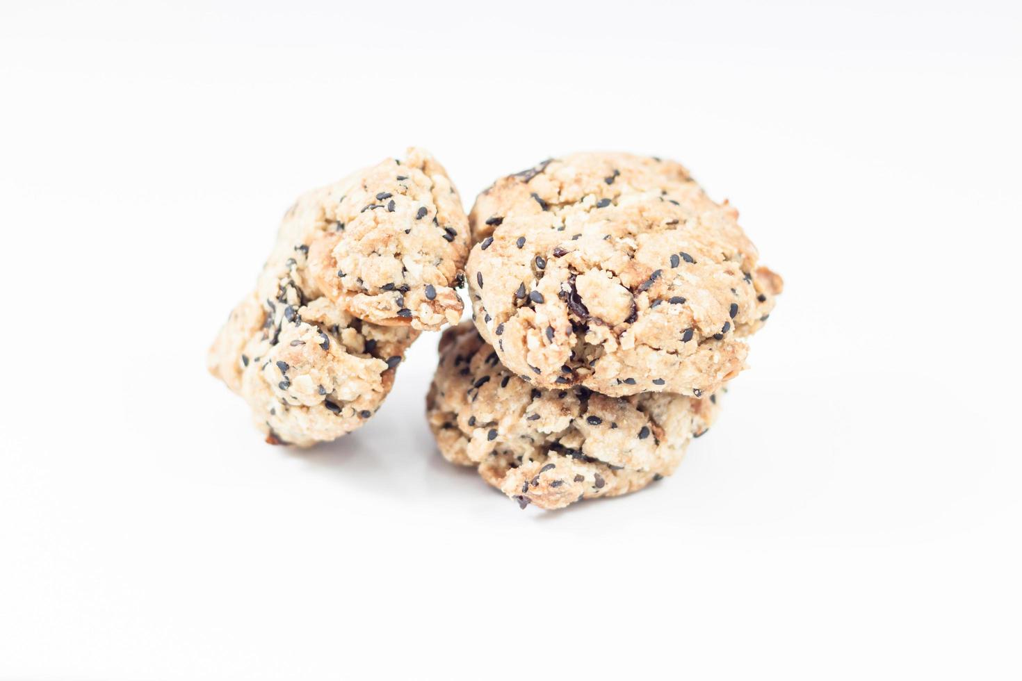 Mixed nut cookies isolated on a white background photo