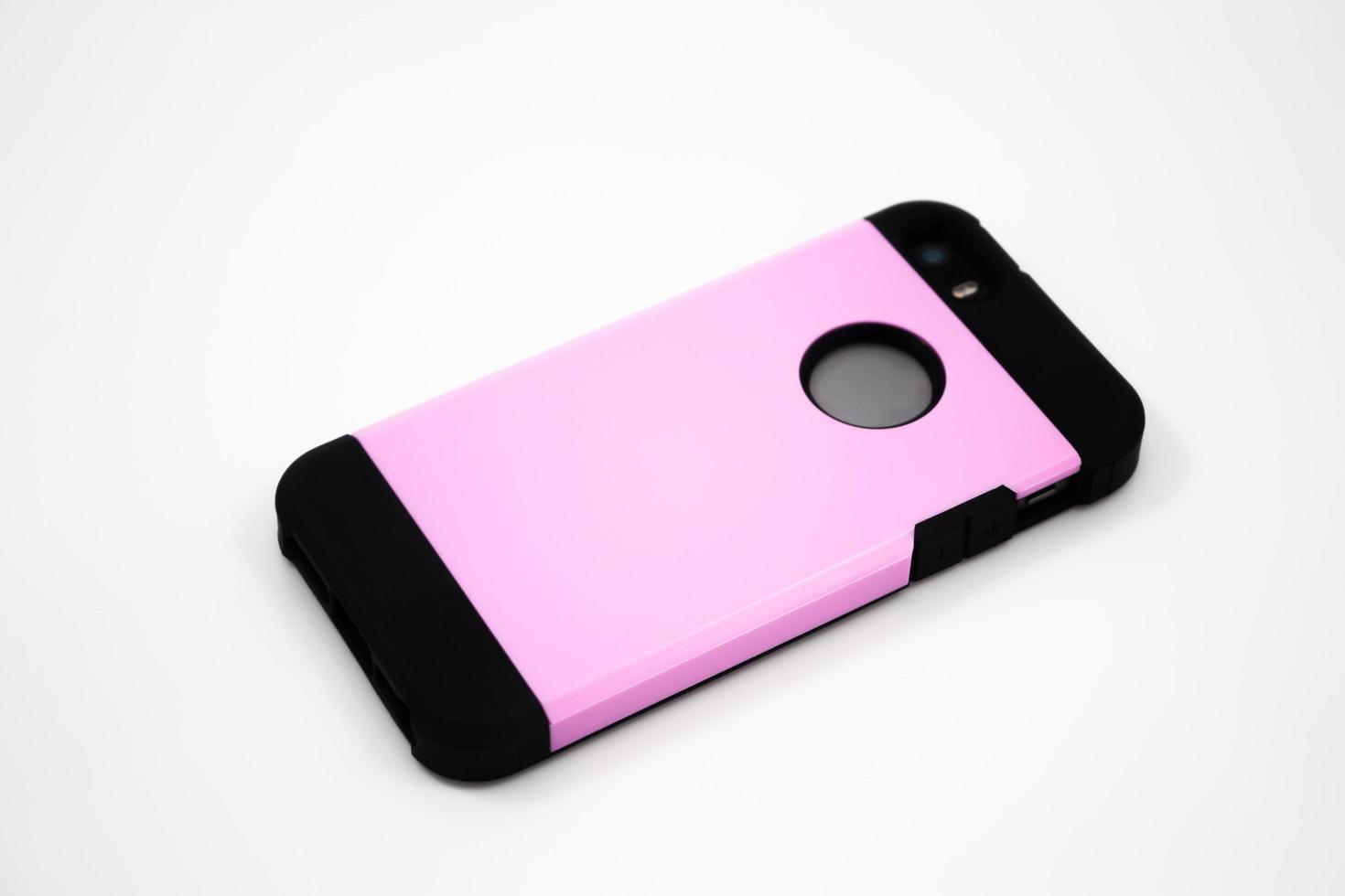 Pink case on a smartphone photo