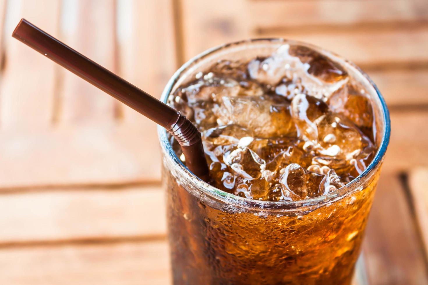 Close-up of iced soda photo