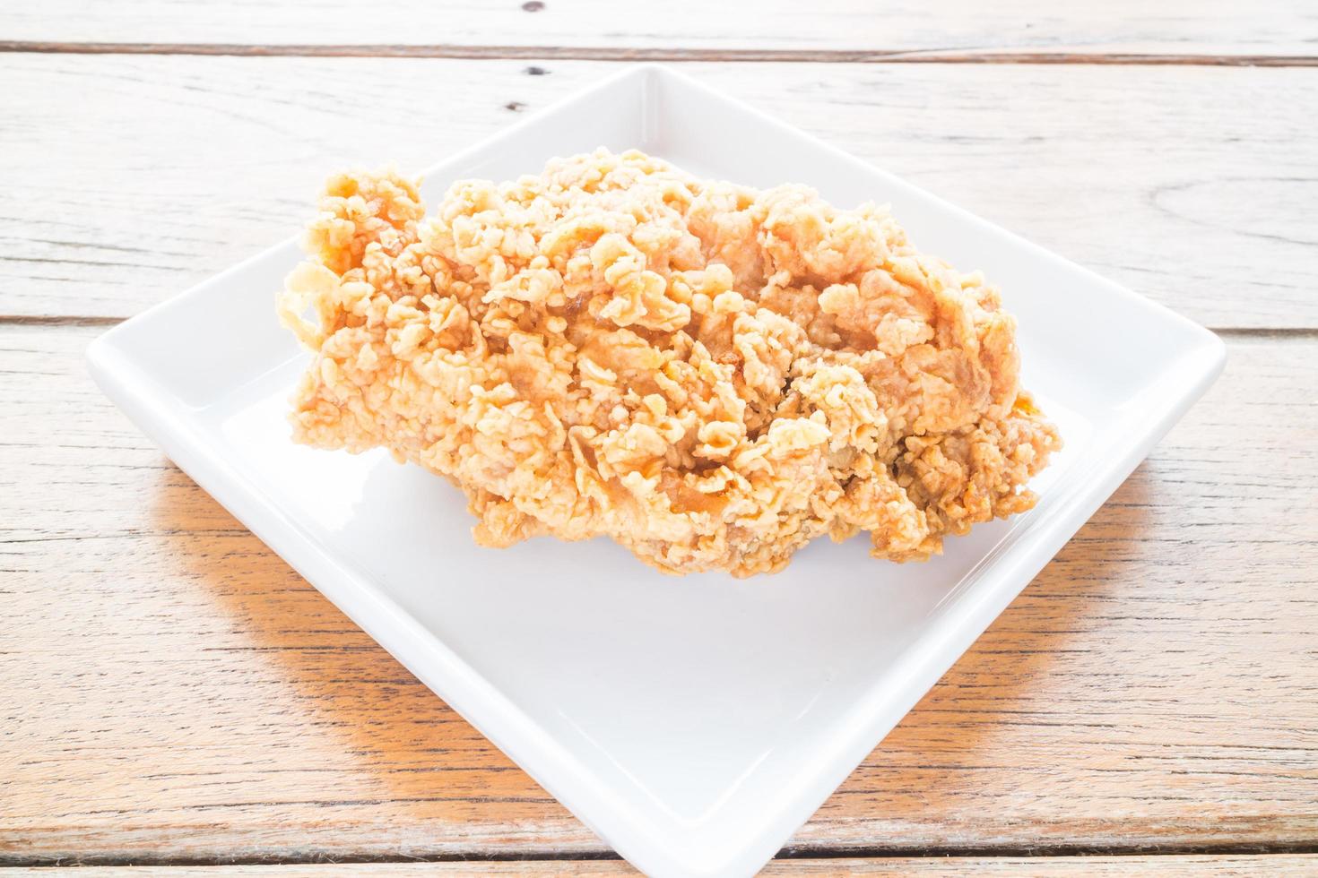 Fried chicken on a plate photo