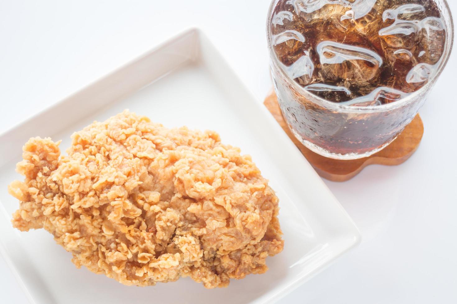 Fried chicken and cola photo