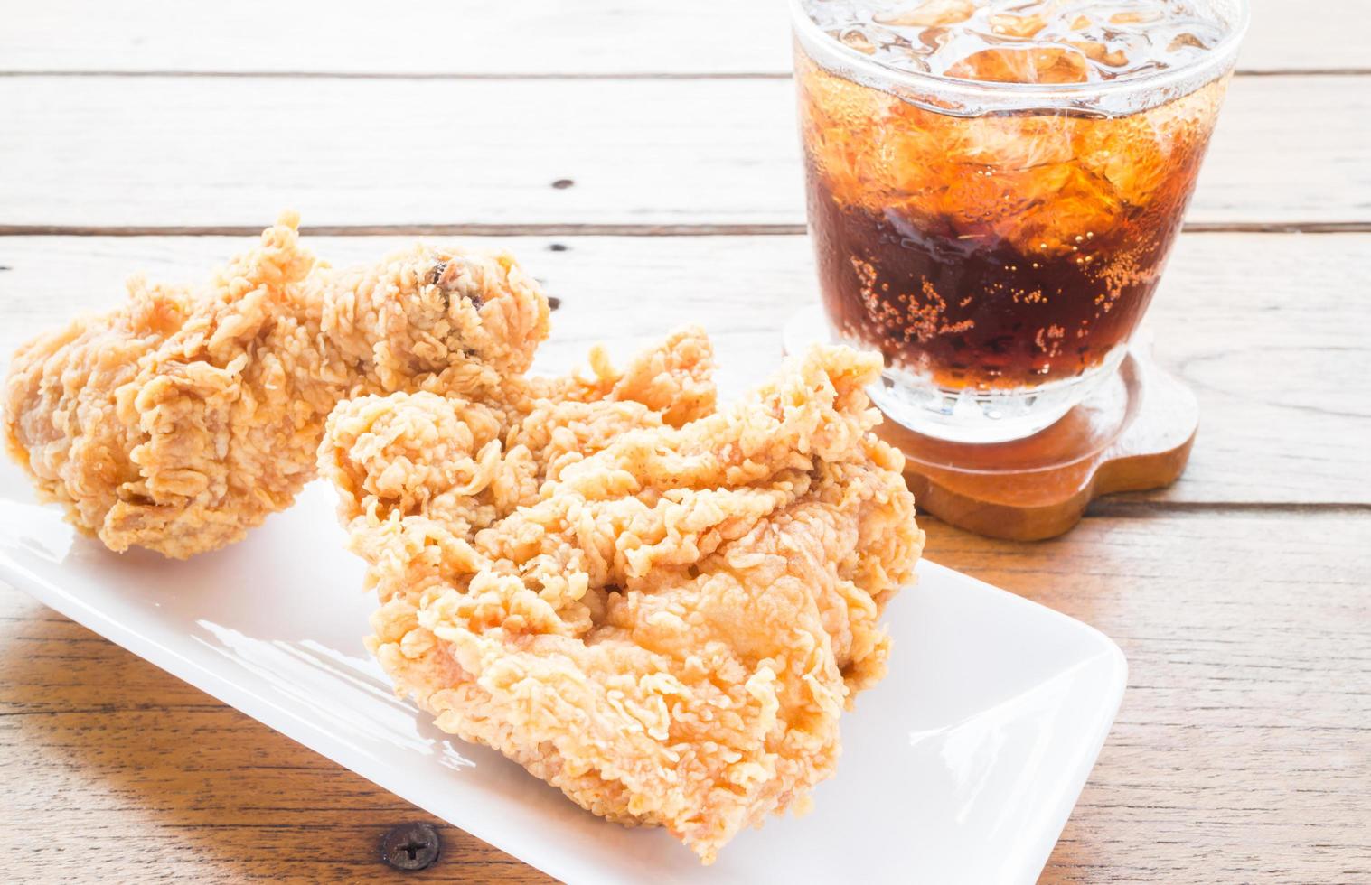 Fried chicken and coke photo