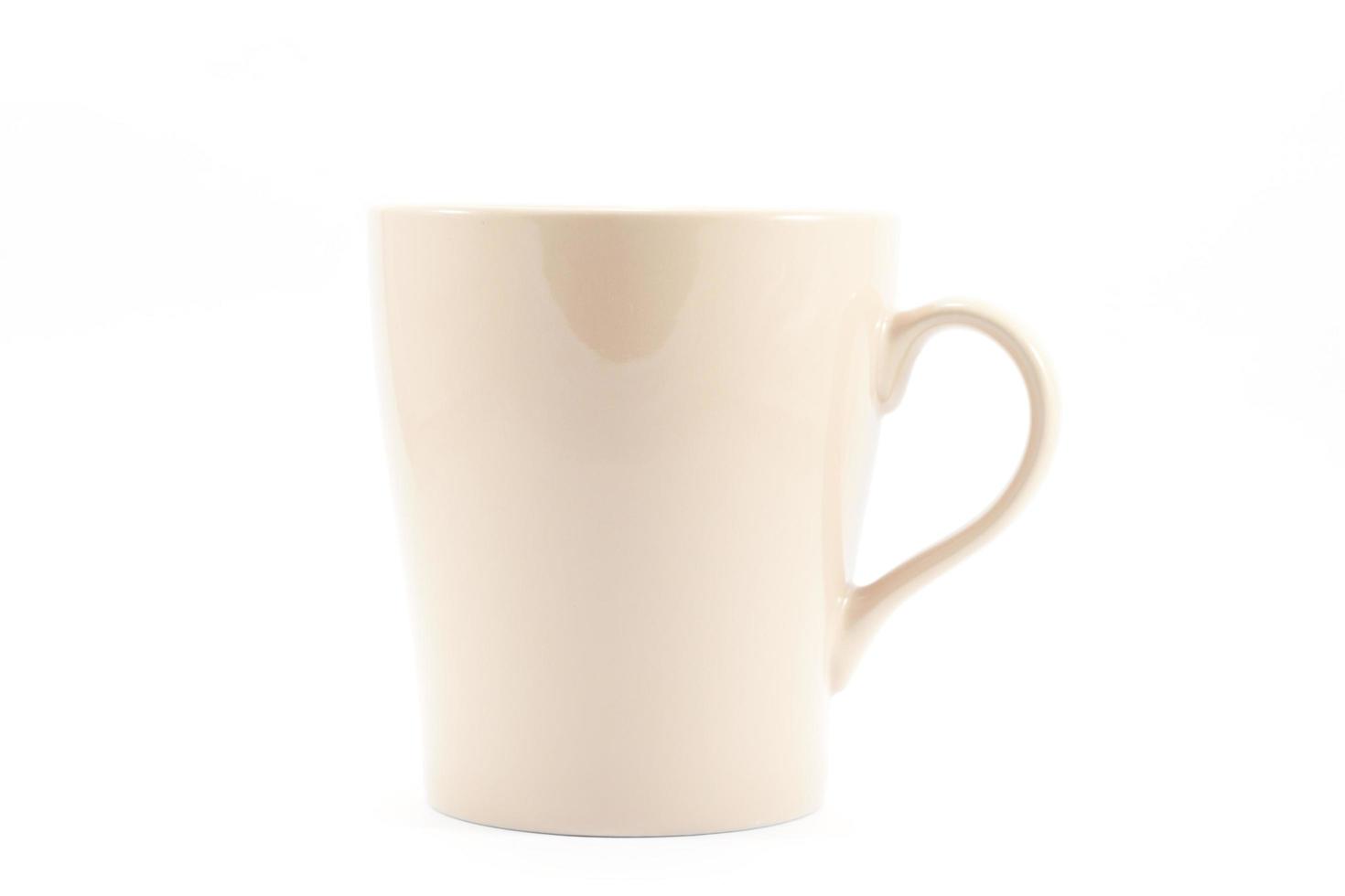 Brown mug on a white background photo