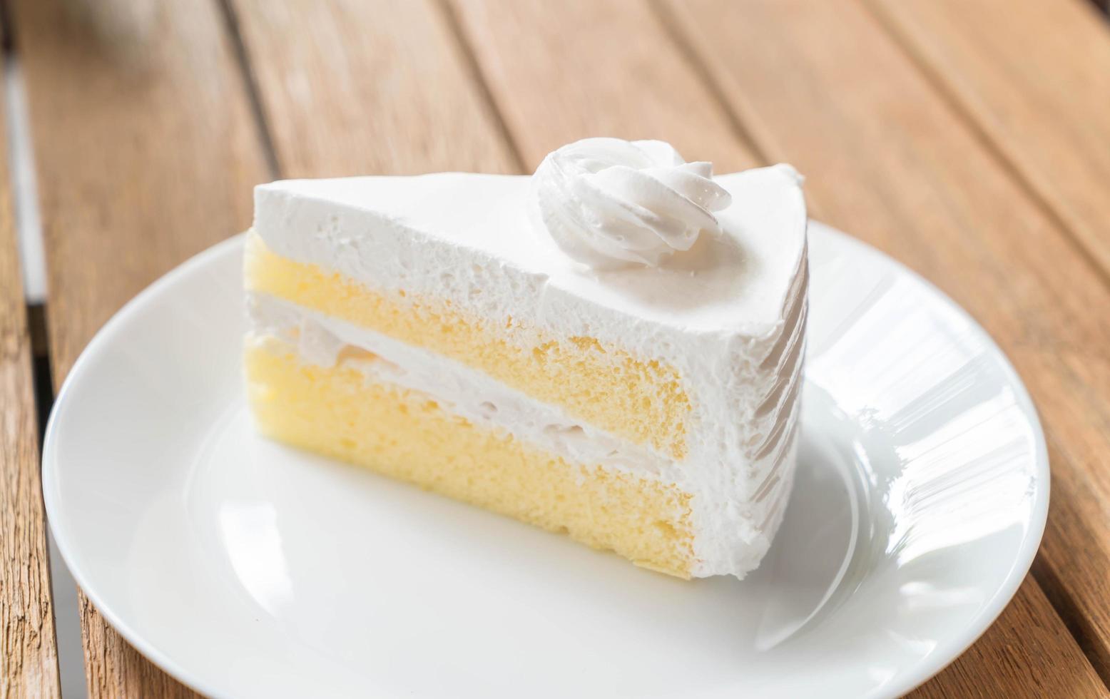 Coconut cake on plate photo