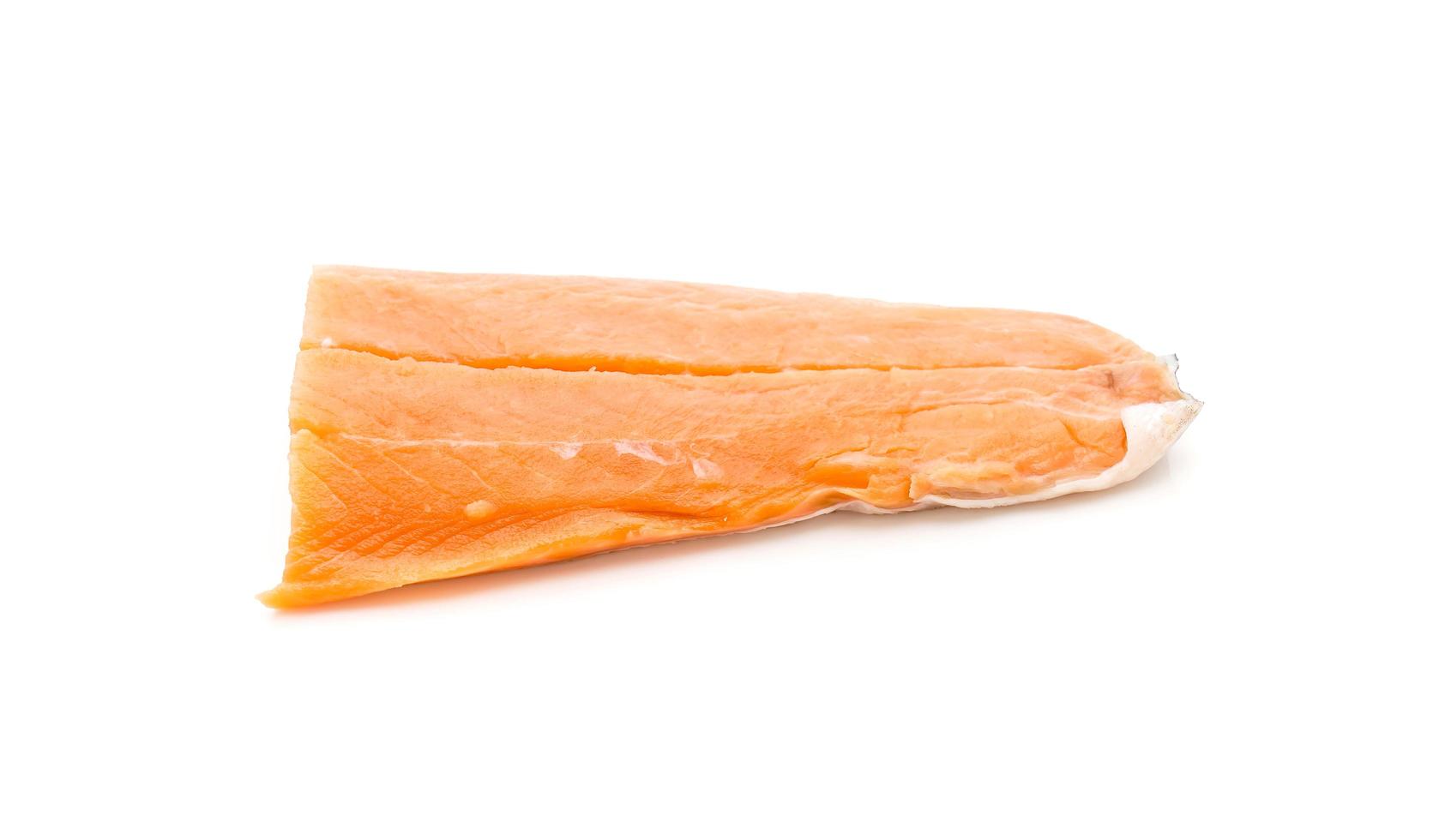 Fresh Salmon on white photo