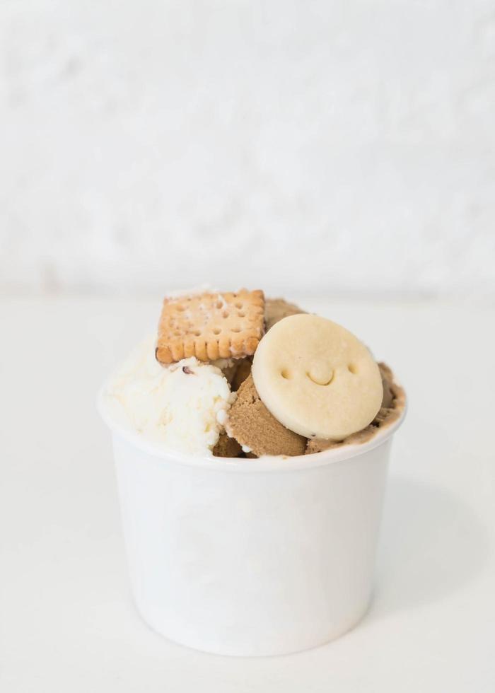 Homemade ice-cream in cup photo