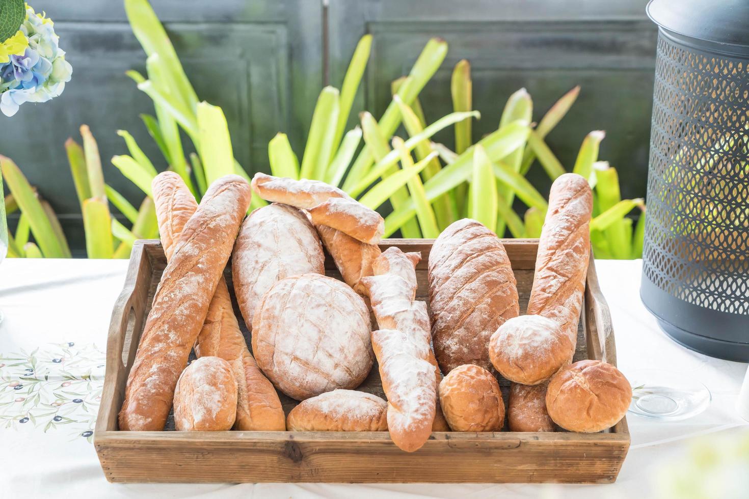 Rows of fresh bread photo