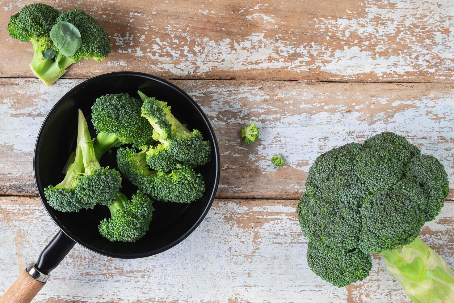 Chopped broccoli florets photo