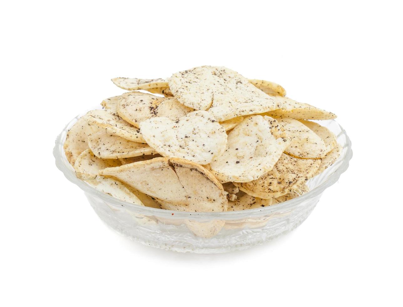 Chips in a glass bowl photo