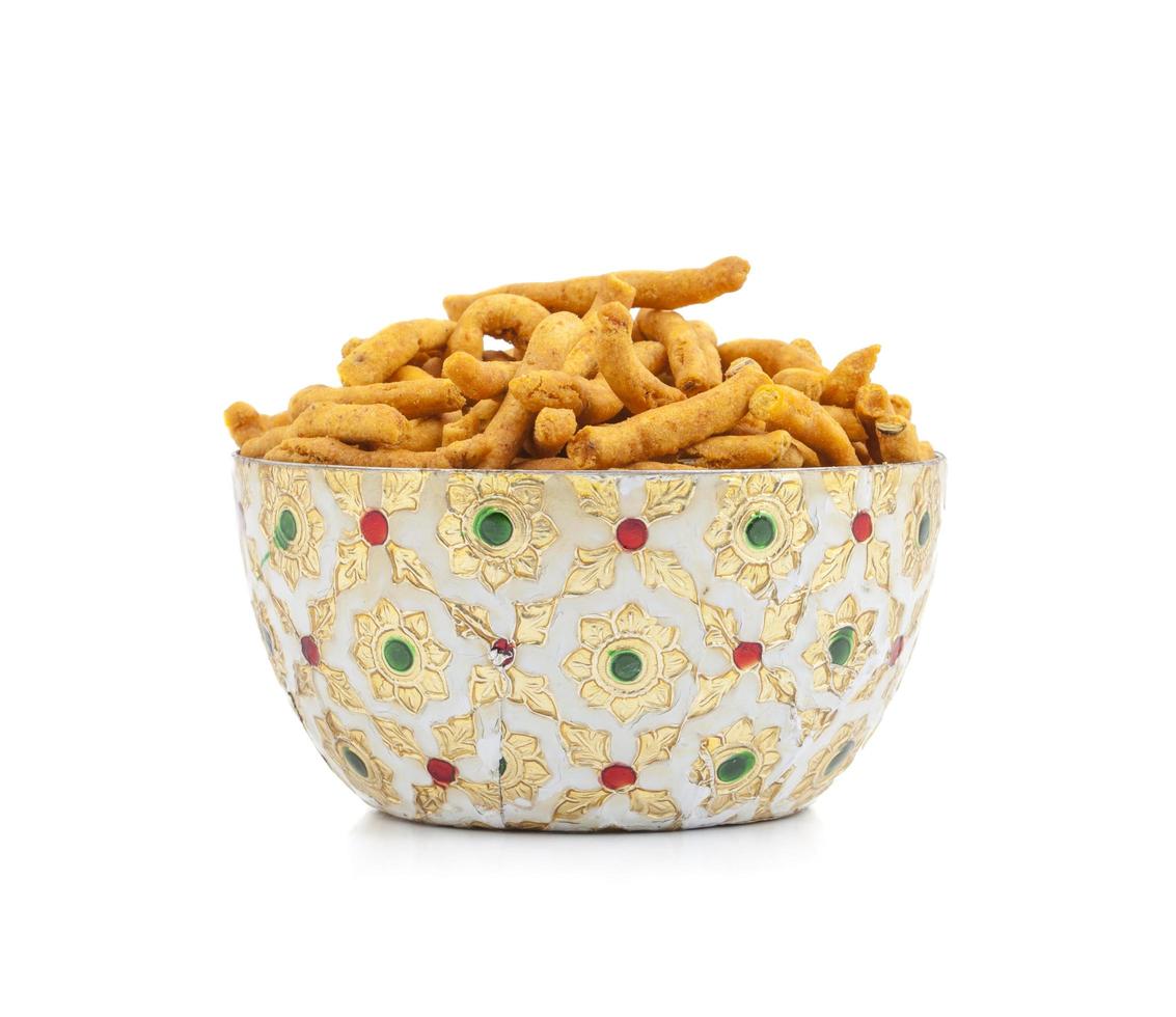 Sev in a decorative bowl photo