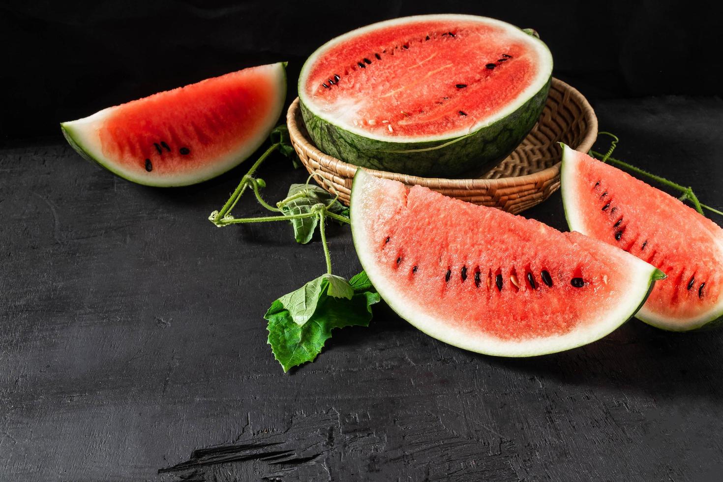 Sliced ripe watermelon photo