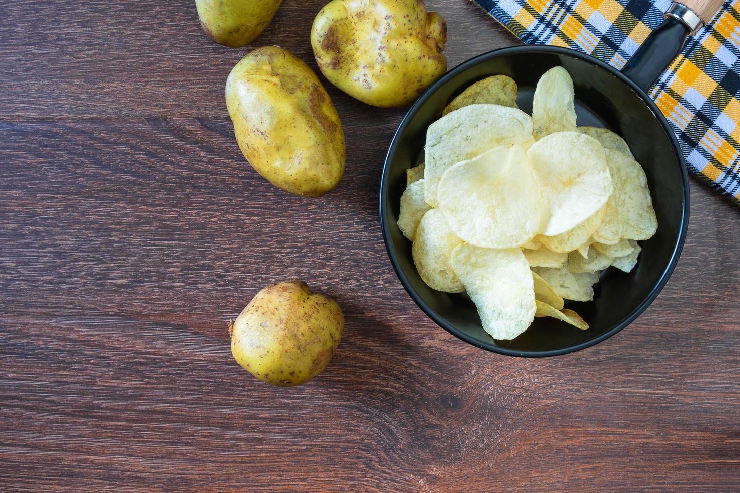 papas fritas hechas en casa foto