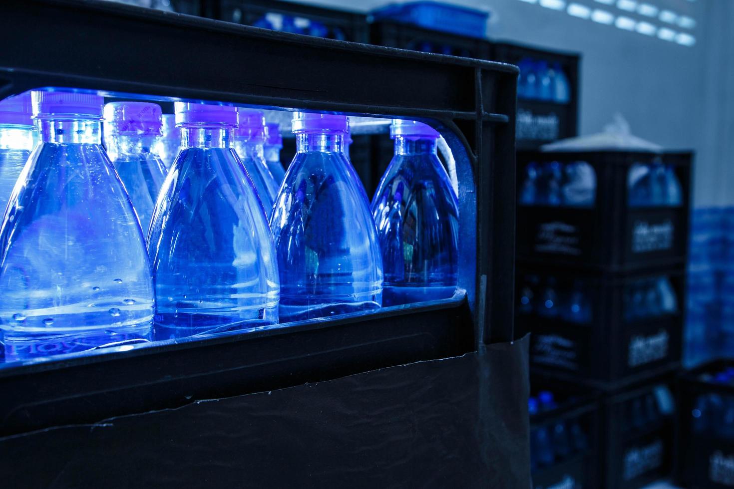 Bottles of drinking water photo