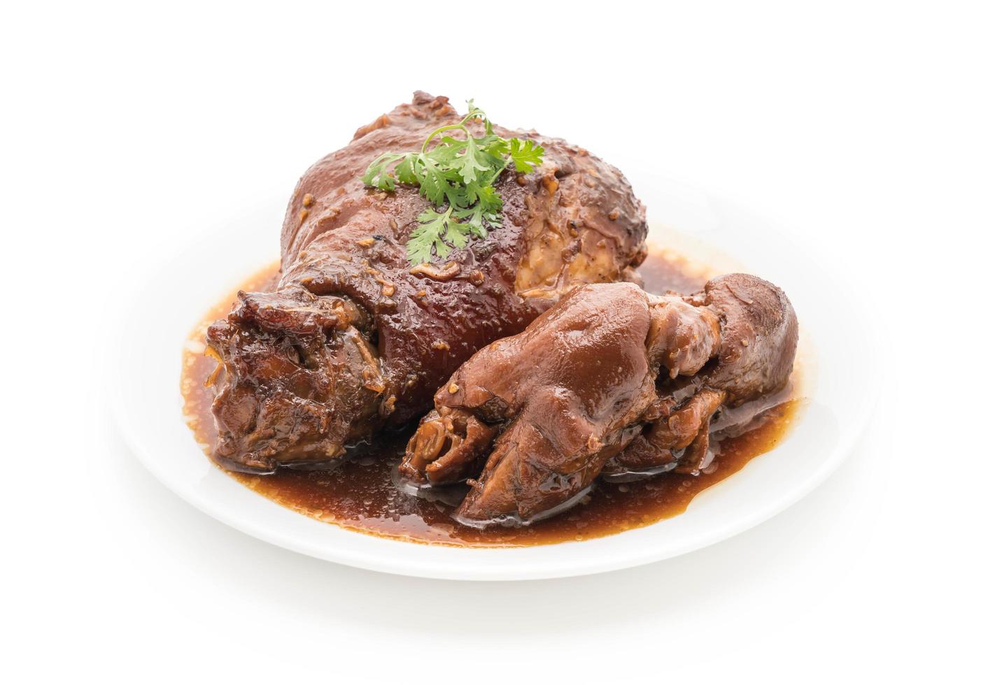 Stewed pork leg photo