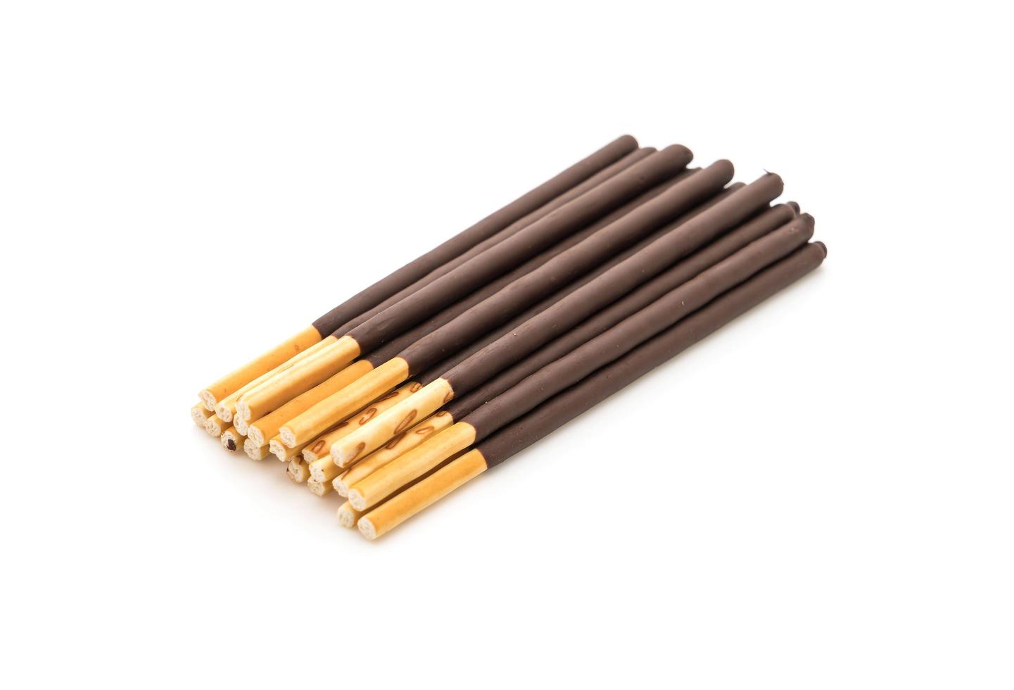 Biscuit sticks with chocolate flavored photo